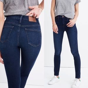 Madewell 10” high rise skinny jeans in Hayes wash size 28 Tall